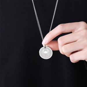 Nuevo Collar de Acero Inoxidable de Alto Brillo con Moneda de Horóscopo Pequeña, Estilo Cadena de Moda con Baño de Oro, Venta al por Mayor 2024 - Product Image 6