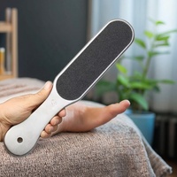 Lime à pied remplaçable en acier inoxydable pour le nettoyage et l'épluchage des pieds de pédicure de haute qualité avec logo personnalisé en gros
