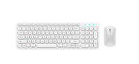 97 Touches 2.4Ghz BT Round Key Cap Quiet Typing Clavier d'ordinateur sans fil Teclado + 3 D Gaming Mouse Combo Set