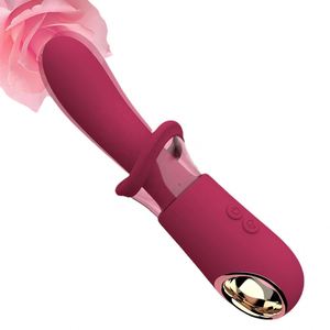 Masseur vibrant 2 en 1 avec langue humide, bâton vibrant pour le clitoris et le vagin, jouet sexuel pour sucer - Product Image 1