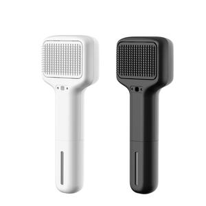 3-en-1 Rechargeable Automatique Remover Ultraviolet Moss Lamp Steamy Brush Pet Grooming Dog Hair Comb Stainless Steel Plastic - Product Image 1