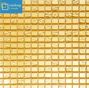 Carrelage de mosaïque en <span class=keywords><strong>verre</strong></span> et maille de support en or, pour partition, nouveau modèle - Product Image 4