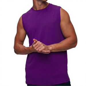 Débardeurs pour hommes en coton/fibre de bambou respirant, légers, sans manches, pour la gym, séchage rapide, vêtements de sport décontractés - Product Image 5