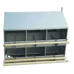 Breeder Farm Manual Laying Nest Boxes Chicken Hens Manual Egg Collection 24 Hole Poultry Hot Galvanized Steel Automatic Metal