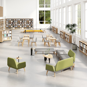 Sofa et chaises de bibliothèque multi-usages pour enfants salle de lecture bibliothèque banc canapé design ensemble de meubles - Product Image 1