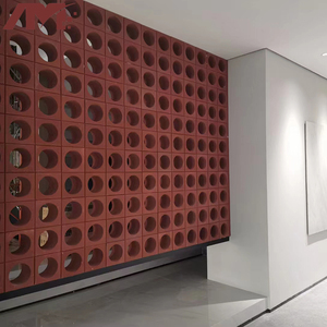 Tuiles en céramique <span class=keywords><strong>d</strong></span>'<span class=keywords><strong>argile</strong></span> pour <span class=keywords><strong>d</strong></span>écoration murale intérieure et extérieure, briques murales creuses rouges, fabrication chinoise - Product Image 5