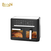 Four électrique domestique 14L 1700W grande capacité, friteuse à air intelligente double panier antiadhésive pour la cuisine - En promotion
