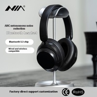 J1 ANC Active Noise Cancelling Confortable Direct Mobile Phone High-Value Outdoor Sports Blue Tooth Wireless Over-Ear Headphones