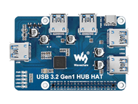 Hub USB 3.2 Gen1 Waveshare pour Raspberry Pi, 4 ports USB 3.2 Gen1, port d'alimentation USB-C 5V CC, sans pilote, Plug & Play, en stock