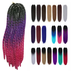 Vente en gros de tresses colorées au crochet cheveux sénégalais 22 pouces trois tons ombre deux tons tresse sénégalaise au crochet