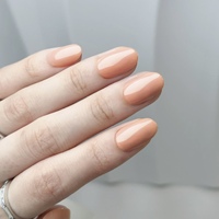 Faux ongles en plastique rose nude à presser, effet vernis gel, vente en gros, avec adhésifs