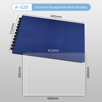 Carpeta de Archivo RINGNOTE A3 con Tapa Dura de PP, Impresión UV, Estilo Carpeta con Clip, para Guardar Pósters de Conciertos de Ídolos K-pop, Gran Capacidad