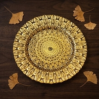 Assiettes de présentation de luxe en verre de 13 pouces pour la vente en gros – Assiettes de table, assiettes à salade et assiettes de fête d'anniversaire pour mariage