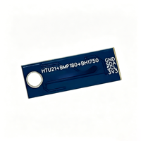HTU21D BMP180 BH1750FVI Modul Sensor Suhu Kelembaban Tekanan Cahaya 5-in-1 I2C untuk Stasiun Cuaca IoT