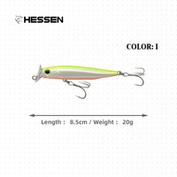 Nouvel Arrivage Hessen 8g 12g 16g 20g Leurres d'Appât Artificiels Rigides Popper Flottants Wobblers Leurres de Pêche Zander Swim Baits Crank Lure