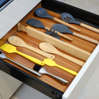 Organisateur de tiroir ajustable 2026, séparateurs de tiroir de cuisine extensibles en bambou, séparateurs de tiroir de commode