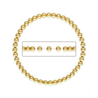 Minimalistisches Mehrreihiges Perlenarmband, 14K Gold Filled, 3/4/5/6mm Nahtlose Kugelperlen, Handgemachtes Verstellbares Boho Schmuckstück