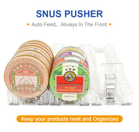 Distributeur Automatique Transparent Rond pour Bonbons, Aliments en Conserve, Snus et Tabac – Plateau Poussoir pour Supermarché