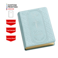 Bible personnalisée en cuir PU de qualité supérieure, impression sur mesure, vente en gros OEM, cadeau religieux pour l'église, fabricant de livres religieux
