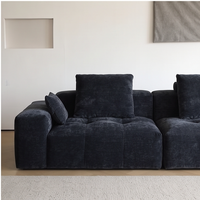 Canapé modulaire minimaliste italien en tissu chenille, sectionnel, avec chaise longue d'angle, meubles de salon