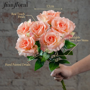 Rose Artificiali a Stelo Singolo con Testa Grande, Effetto Realistico, Direttamente dalla Fabbrica, Fiori in Seta per Decorazioni di Matrimoni, Case e Hotel - Product Image 2