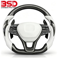 Volant sport en cuir et fibre de carbone personnalisé avec poignée de 35 mm pour Accord 10e génération 2018-2020