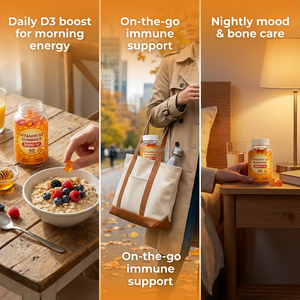 Gomitas de Vitamina D3 K2 Sin Azúcar OEM, Multivitamínico para Niños y Adultos, Refuerzo Inmunológico, Forma de Oso - Product Image 4