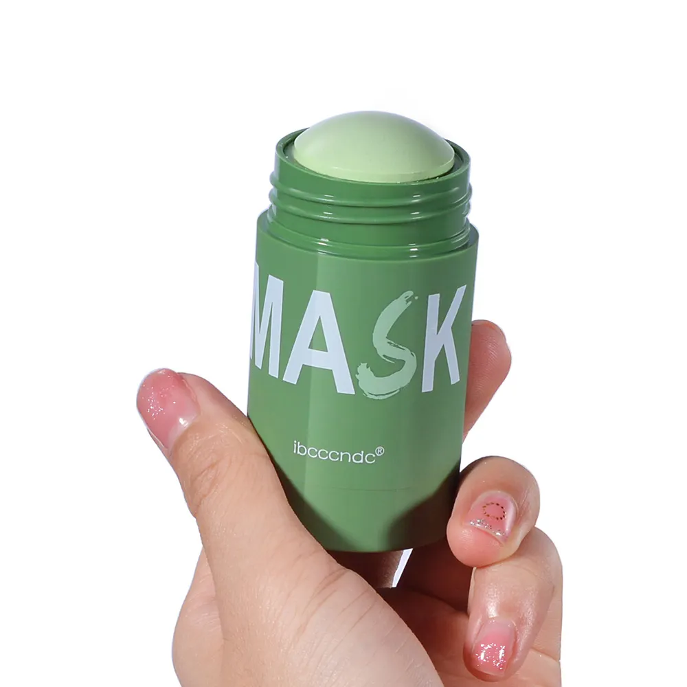 Máscara hidratante de folha facial, máscara de limpeza profunda da da argila do chá verde para a face