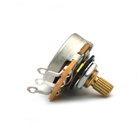Potentiomètres de volume et de tonalité pour guitares électriques, à axe en laiton pur, logaires ou linéaires 250K/500K