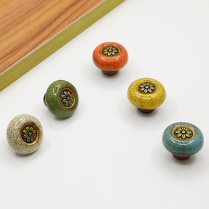 Hete Verkoop Keramische Knoppen Ronde Kleine Kast Lade Trekt Verschillende Kleuren Decoratieve Handgrepen - Product Image 5