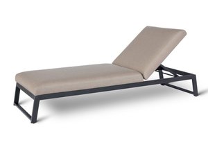 Mobilier de plage d'hôtel de luxe lit de soleil en aluminium confortable près de la piscine avec coussin - Product Image 3