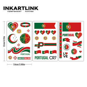 <span class=keywords><strong>Tatouages</strong></span> Temporaires <span class=keywords><strong>Portugal</strong></span> Coupe du Monde 2026 Autocollants de Supporter de Football CR7 Ronaldo 7 Imperméables Art Corporel 3 Feuilles pour Adultes et Enfants - Product Image 3
