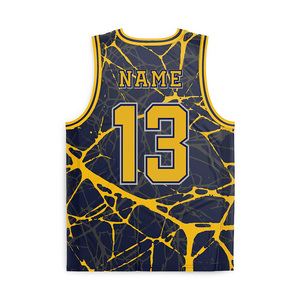 Ensemble de tenue de basketball Healy 26-27 tendance avec imprimé craquelé, 2 pièces, en mesh respirant, pour hommes, femmes et adultes - Product Image 2