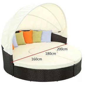 Resort Daybed Outdoor Garden Villa Luxury Beach Sunbed Outdoor Aluminum Double Sun Lounger <b>Pool</b> <b>Square</b> Outdoor Garden Lounge - Product Image 6