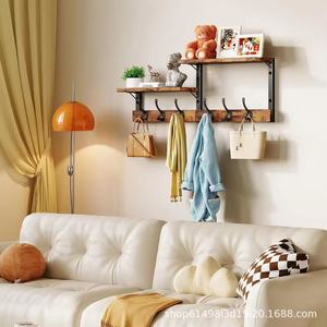 Creative wooden <b>wall</b>-mounted storage <b>rack</b> <b>for</b> living room decorative items, entryway <b>key</b> <b>rack</b>, and bathroom storage. - Product Image 2