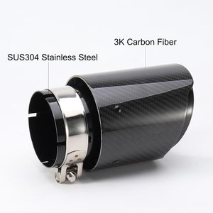 Embouts d'échappement universels en fibre de carbone brillante à sortie simple pour type <span class=keywords><strong>Akrapovic</strong></span> - Product Image 4
