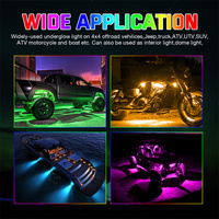 Luz LED de roca de Color RGB controlada por aplicación remota y teléfono 4 6 8 12 Vainas para camión y carretilla elevadora accesorios de luz de coche de advertencia