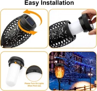 Lampe solaire à Led en forme de flamme vacillante, luminaire décoratif d'extérieur, idéal pour un jardin
