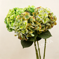 FANSTA Bunga Hydrangea Buatan Berkualitas Tinggi dengan Sentuhan Lateks Asli 65cm Bunga Buatan Berwarna untuk Dekorasi Pernikahan, Rumah, Hotel