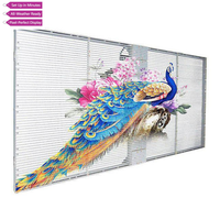 Film LED holographique transparent flexible 3D Affichage LED publicitaire Adhésif pour verre Écran LED super fin pour fenêtre en verre