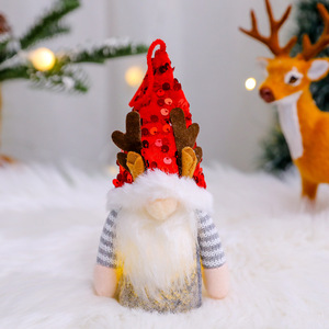 Christmas <b>Light</b> Up Gnome Ornament Plush Faceless Doll Hanging Pendant For <b>Xmas</b> <b>Tree</b> Decor - Product Image 4