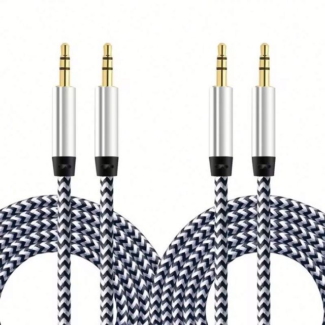 Audio Cable 1M 3.5mm Braided Aux Headphone Extension Cables Male to Male Jack for Car MP3/4 Speaker