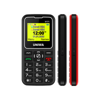 Teléfono para Personas Mayores UNIWA V171, Doble SIM, Teclado Qwerty, Botones Grandes para Números de Emergencia y Familiares, 1000mAh, Radio FM Inalámbrica, Base de Carga