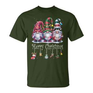 Camiseta familiar con diseño de luces navideñas, estampado de Feliz Navidad, unisex, talla para adultos - Product Image 1