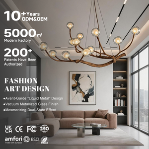 Vintage <strong>Rustic</strong> Tree Branch Glass Chandelier <strong>Lighting</strong> Living Room Hanging Lamp Ceiling Home Deco Lustres <strong>Fixtures</strong> - Product Image 1