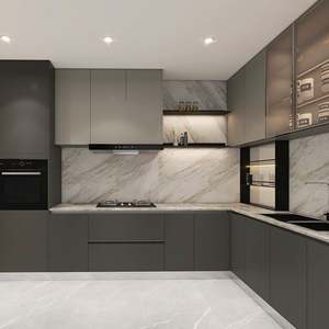 Customized High-End Modern Kitchen <b>Cabinets</b> Sink Faucet Drawer Slide Accessories for Whole House Customization Cutlery Storage - Product Image 6