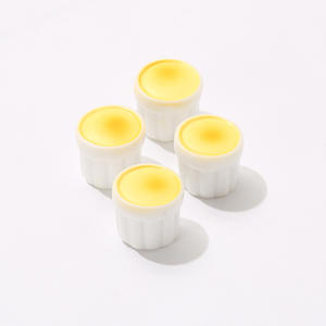 Bonne Qualité Belle 3d Simulation Oeuf Pudding Tasse Conception <span class=keywords><strong>Maquette</strong></span> Cabochon En Résine pour Porte-clés - Product Image 1