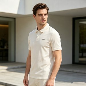 เสื้อโปโลผ้าขนหนู OEM สำหรับผู้ชาย, เสื้อโปโลลำลองแขนสั้นแบบกำหนดเองสำหรับผู้ชาย, เสื้อผ้าผู้ชายผ้าเทอร์รี่ 100% คอตตอน 360 กรัม ทรงหลวม - Product Image 5