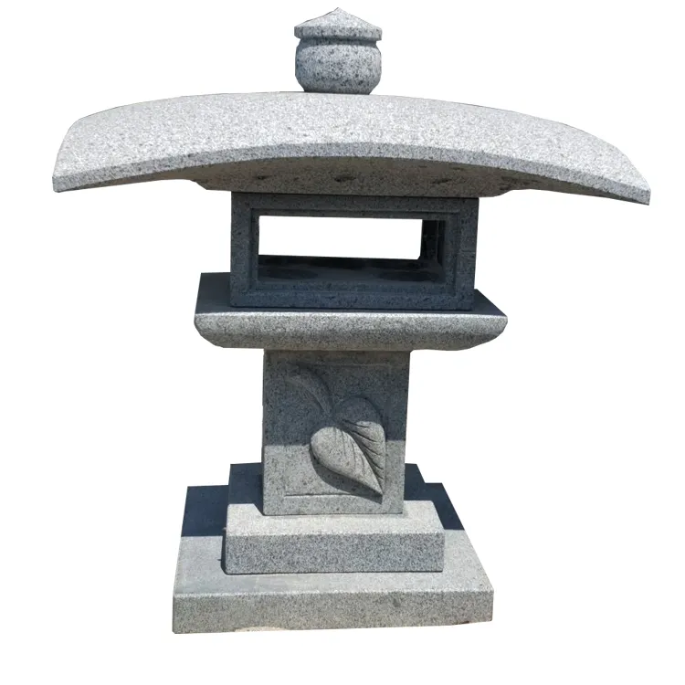الجرانيت اليابانية حجر معبد الفوانيس لتزيين الحديقة