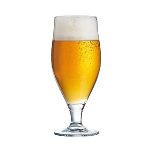 600ml Transparent Crystal Craft Customized Stemmed Large Fluted Beer Glass for Daily Life,Gift